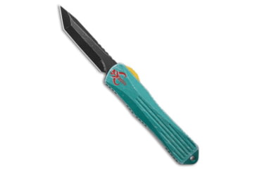 Image of Heretic Knives Heretic Knives Bounty Hunter Manticore E OTF Knife Green Al/CF3.25" Black SW, Green, CPM MagnaCut, adult, BHQ-181312
