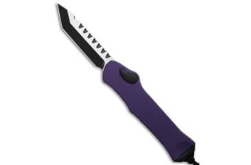 Image of Heretic Knives Heretic Knives Hydra Tanto S/A OTF Automatic Knife Purple 3.6" Two-Tone, Purple, CPM MagnaCut, adult, BHQ-192451