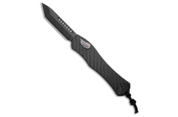 Image of Heretic Knives Heretic Knives Hydra V4 T/E OTF Knife Carbon Fiber/Flamed Cover 3.6" DLC 20CV, Black, CPM 20CV, adult, BHQ-226746
