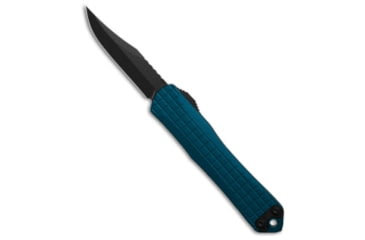 Image of Heretic Knives Heretic Knives Manticore S Bowie OTF Auto Knife Blue Frag Aluminum 2.6" DLC, Blue, CPM MagnaCut, adult, BHQ-205676