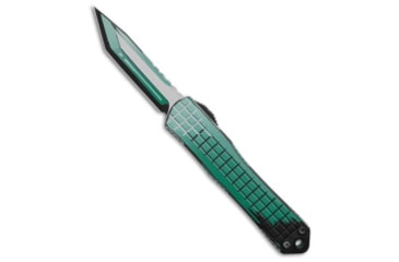 Image of Heretic Knives Heretic Knives Manticore S Grenade Grip Cel Shade Turquoise 2.7" Two-Tone, Black/Green, CPM MagnaCut, adult, BHQ-220617