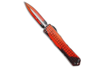 Image of Heretic Knives Heretic Knives Manticore-X D/E OTF Knife Orange Cel Shade Al 3.75" Cerakote, Black/Orange, CPM MagnaCut, adult, BHQ-217157