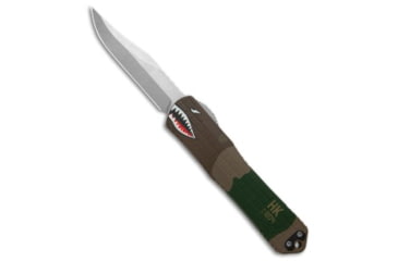 Image of Heretic Knives Heretic Knives Manticore X OTF Automatic Knife A10 Edition Bowie 3.75" SW, Camo, CPM MagnaCut, adult, BHQ-210479