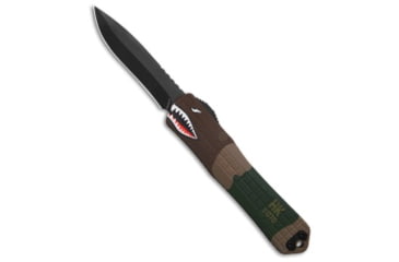 Image of Heretic Knives Heretic Knives Manticore X OTF Automatic Knife A10 Edition Recurve 3.75" DLC, Camo, CPM MagnaCut, adult, BHQ-209054