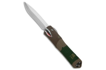Image of Heretic Knives Heretic Knives Manticore X OTF Automatic Knife A10 Edition Recurve 3.75" SW, Camo, CPM MagnaCut, adult, BHQ-210400