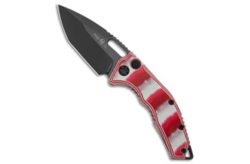 Image of Heretic Knives Heretic Knives Medusa Auto Tanto MagnaCut Knife Candy Cane G-10 3" DLC, Red/White, CPM MagnaCut, adult, BHQ-210398