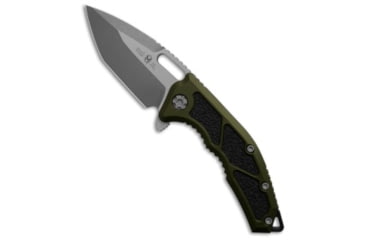 Image of Heretic Knives Heretic Knives Medusa Manual Frame Lock Knife Green Aluminum 3.4" Battleworn, Green, CPM MagnaCut, adult, BHQ-205668