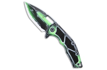 Image of Heretic Knives Heretic Knives Medusa Manual Knife Negative Cel Shade Toxic Green 3" NCSTG, Green/White, CPM MagnaCut, adult, BHQ-227057
