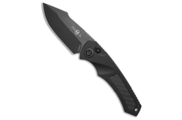 Image of Heretic Knives Heretic Knives Pariah Automatic Knife Black Aluminum + GLOW CF 3.8" DLC, Black, CPM MagnaCut, adult, BHQ-210336