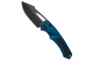 Image of Heretic Knives Heretic Knives Pariah Manual Button Lock Knife Blue Aluminum 3.8" DLC, Blue, CPM MagnaCut, adult, BHQ-209287