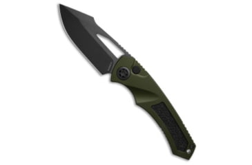 Image of Heretic Knives Heretic Knives Pariah Manual Button Lock Knife OD Green Aluminum 3.8" DLC, OD Green, CPM MagnaCut, adult, BHQ-209286