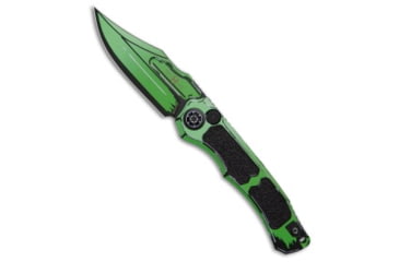 Image of Heretic Knives Heretic Knives Wraith V4 Automatic Knife Toxic Green Cel Shade Al 3.7" Green, Black/Green, CPM MagnaCut, adult, BHQ-220398