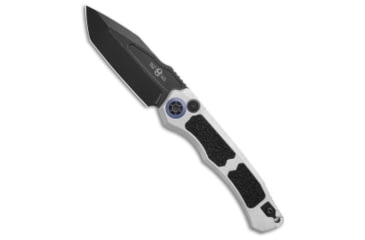 Image of Heretic Knives Heretic Knives Wraith V4 Tanto Auto Knife Blizzard Worn Al 3.7" Battleworn, Gray, CPM MagnaCut, adult, BHQ-221126