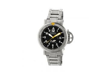 Image of Heritor Automaitc Cahill Diver's Bracelet Watch, black  silver HERHR5102