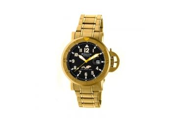 Image of Heritor Automaitc Cahill Diver's Bracelet Watch, black  gold HERHR5103
