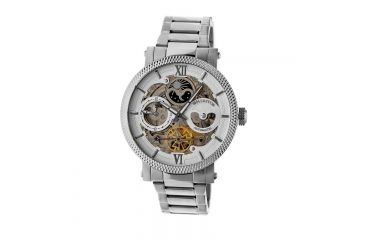 Image of Heritor Automatic Aries Skeleton Bracelet Watch, silver  silver HERHR4401