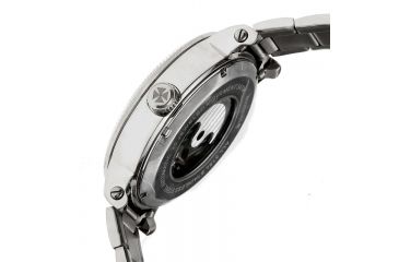 Image of Heritor Automatic Aries Skeleton Bracelet Watch, black  silver HERHR4402