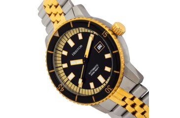 Image of Heritor Automatic Edgard Bracelet Diver's Watch w/Date, Black, One Size, HERHR9105