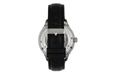 Image of Heritor Automatic Harding Semi-Skeleton Leather-Band Watch, Silver/White, One Size, HERHR9001