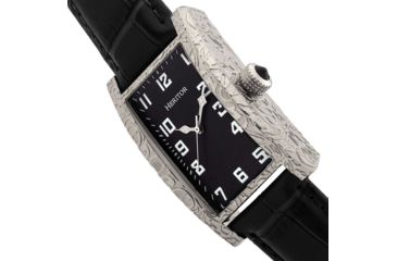 Image of Heritor Automatic Jefferson Leather-Band Watch, Silver/Black, One Size, HERHR8801