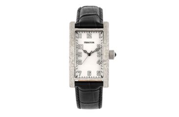 Image of Heritor Automatic Jefferson Leather-Band Watch, Silver/White, One Size, HERHR8802