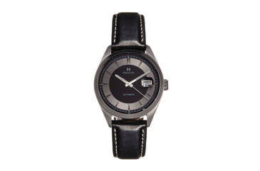 Image of Heritor Automatic Leather-Band Watch w/Date, Black, HERHS1403, Black, One Size, HERHS1403