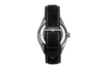 Image of Heritor Automatic Leather-Band Watch w/Date, White/Black, HERHS1402, White/Black, One Size, HERHS1402