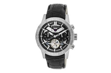 Image of Heritor Automatic Hamilton Semi, Silver/Black, Standard HERHR4102
