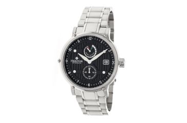 Image of Heritor Leopold Bracelet Watch w/Date, Silver/Black, Standard HERHR4702