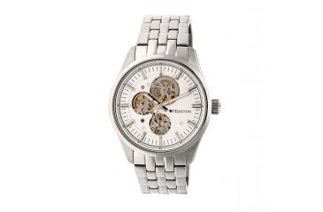 Image of Heritor Stanley Semi-Skeleton Watch, Silver/Silver HERHR6501