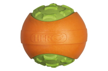 Image of Hero Dog Toys Outer Armor Ball, Orange/Lime, Small 87464