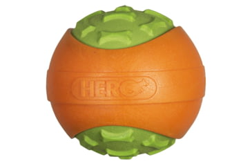 Image of Hero Dog Toys Outer Armor Ball, Orange/Lime, Large 87465