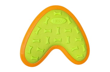 Image of Hero Dog Toys Outer Armor Boomerang, Orange/Lime, Large 87461