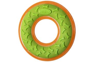 Image of Hero Dog Toys Outer Armor Ring, Orange/Lime, Large 87462