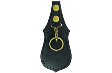 Image of HEROs PRIDE AirTek Scabbard Key Holder w/ Metal Clip, Single, Brass Hardware, Plain, Black, 1488PA