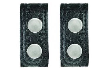 Image of Hero's Pride Belt Keepers, 2 1/4in Belt, 2 Pack, Deluxe, AirTek, BW, Silver Snaps 1497WN