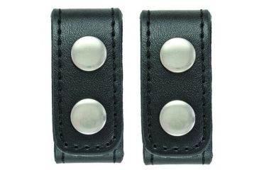 Image of Hero's Pride Belt Keepers, 2 1/4in Belt, 2 Pack, Deluxe, AirTek, Smooth, Silver Snaps 1497PN