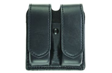 Image of Hero's Pride Double Magazine Case, Large, AirTek, Smooth, Hidden Snaps, Black, Large 1434PC