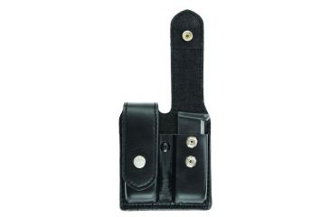 Image of Hero's Pride Double Magazine Case, Large, AirTek, Smooth, Silver Snaps, Large 1434PN
