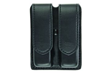 Image of Hero's Pride Double Magazine Case, Medium, AirTek, Smooth, Hidden Snaps, Black, Medium 1432PC