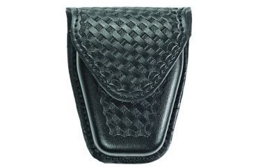 Image of Hero's Pride Handcuff Case, Double, Reg &amp; ASP Chain, AirTek, BW, Hidden Snap, Black 1455WC