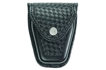 Image of Hero's Pride Handcuff Case, Double, Reg &amp; ASP Chain, AirTek, BW, Silver Snap 1455WN