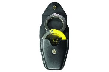 Image of Hero's Pride Handcuff Case, Double, Reg &amp; ASP Chain, AirTek, Smooth, Silver Snap 1455PN