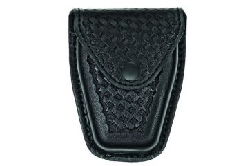 Image of Hero's Pride Handcuff Case, Single, Lg/ASP Chain, AirTek, BW, Black Snap, Large 1452WB