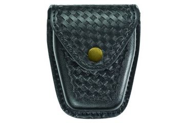 Image of Hero's Pride Handcuff Case, Single, Med/Hinged, AirTek, BW, Brass Snap, Medium 1451WG