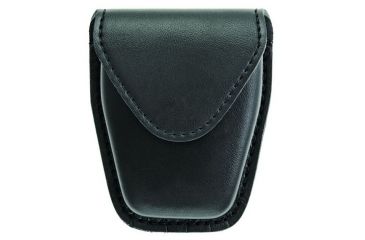 Image of Hero's Pride Handcuff Case, Single, Med/Hinged, AirTek, Smooth, Hidden Snap, Black, Medium 1451PC