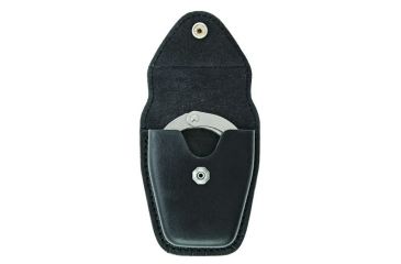 Image of Hero's Pride Handcuff Case, Single, Med/Hinged, AirTek, Smooth, Silver Snap, Medium 1451PN