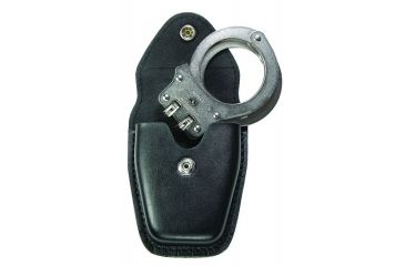 Image of Hero's Pride Handcuff Case, Single, Med/Hinged, AirTek, Smooth, Silver Snap, Medium 1451PN