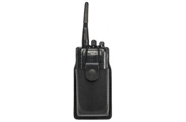 Image of Hero's Pride Radio Case w/ Swivel, Medium, AirTek, Smooth, Black Snap, Medium 1440BPB