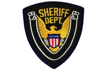 Image of SHERIFF DEPT Eagle w/ Blank Scroll - Navy/Midnight - 4''x4.375''